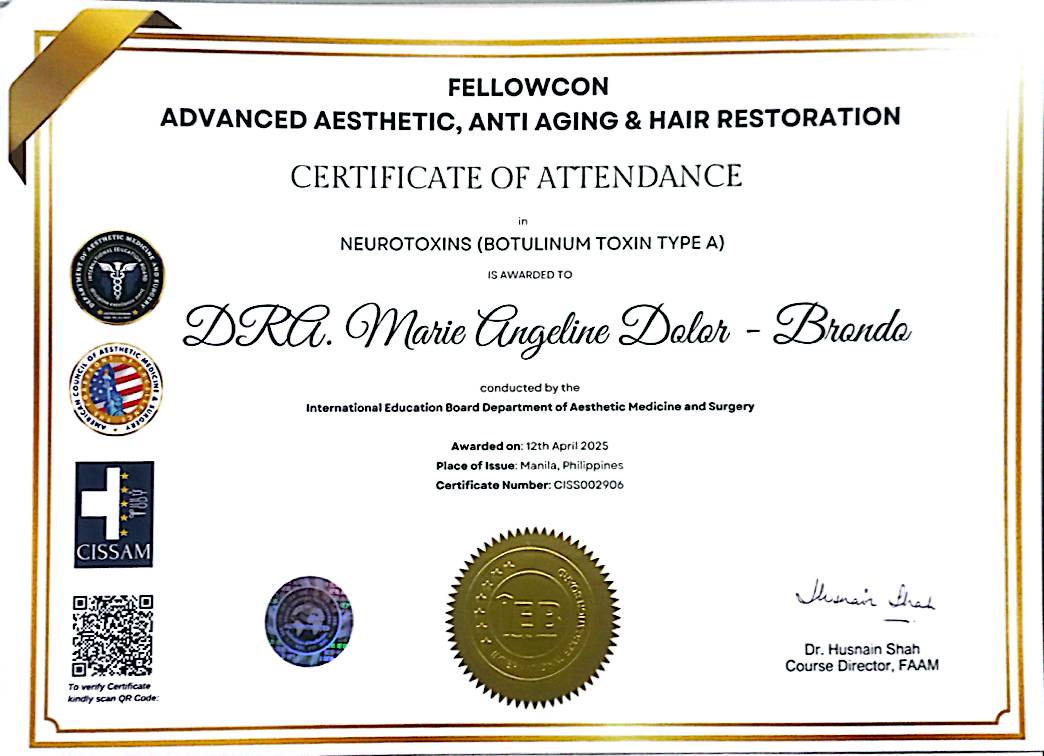 Neurotoxins Certification